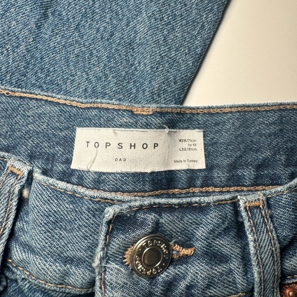 Topshop dad jeans size waist 28 - Picture 4 of 6
